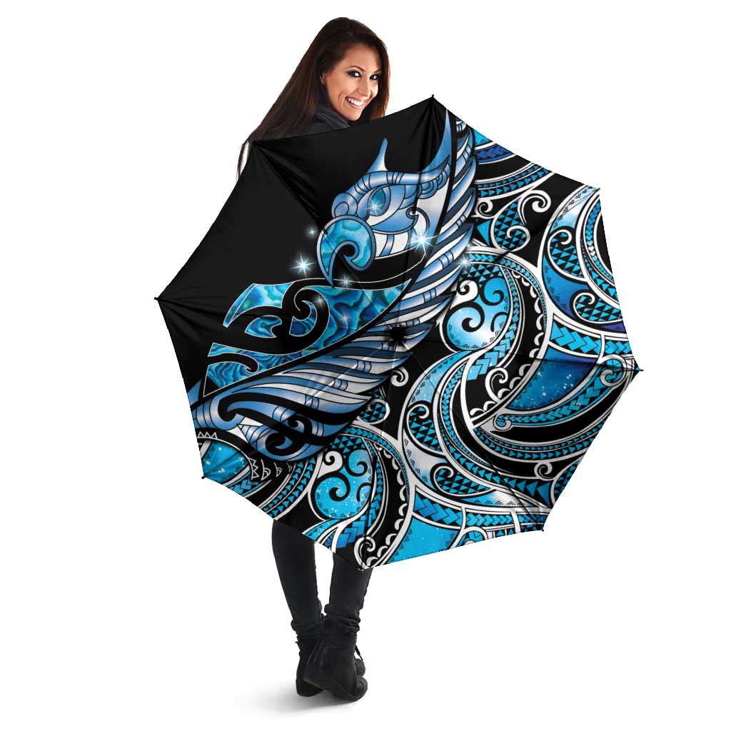 Maori Matariki - Manaia Umbrella Galaxy Blue Paua Shell