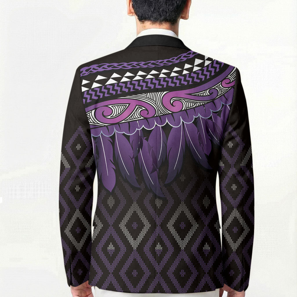 Aotearoa Maori Ngati Porou Iwi Blazer Korowai Tukutuku Kaokao Motifs