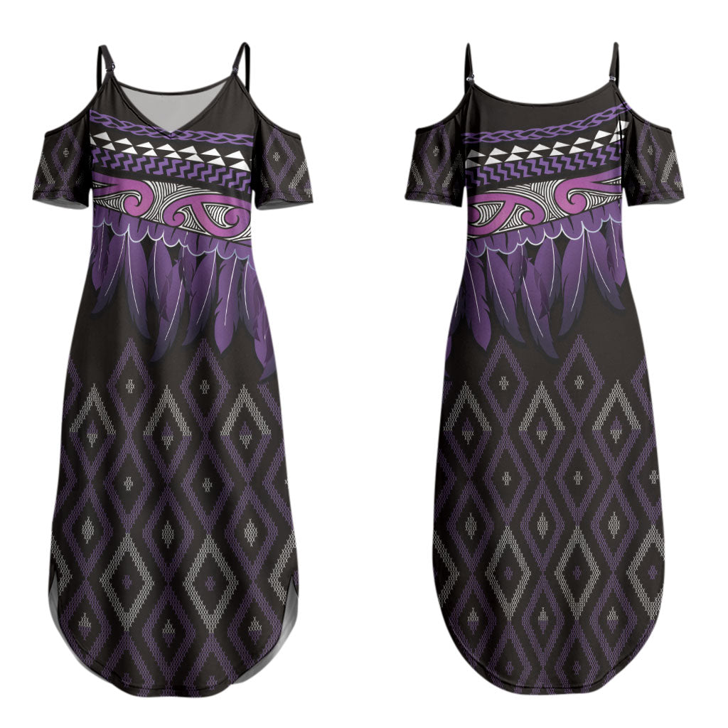 Aotearoa Maori Ngati Porou Iwi Couples Matching Summer Maxi Dress and Hawaiian Shirt Korowai Tukutuku Kaokao Motifs