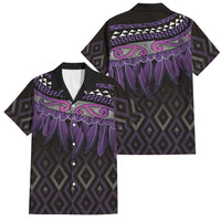 Aotearoa Maori Ngati Porou Iwi Family Matching Off Shoulder Maxi Dress and Hawaiian Shirt Korowai Tukutuku Kaokao Motifs