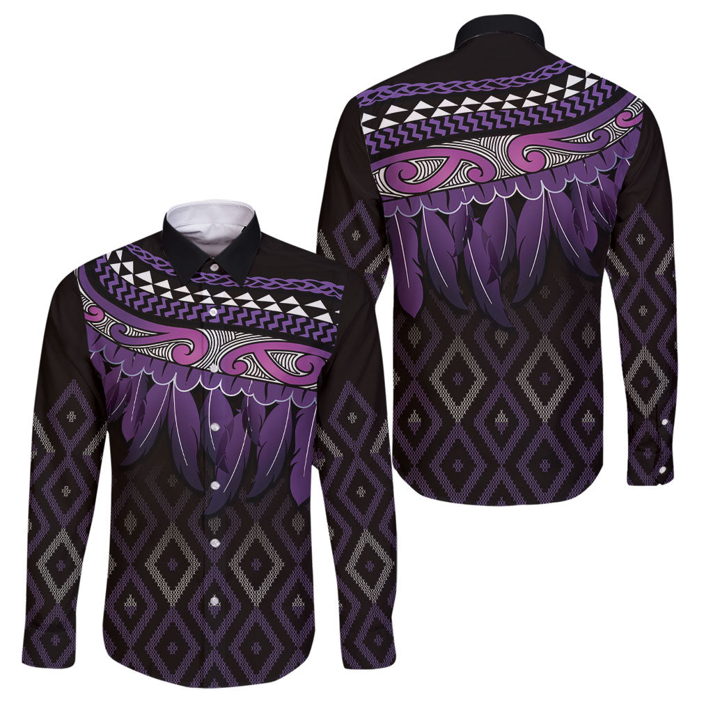Aotearoa Maori Ngati Porou Iwi Family Matching Puletasi and Hawaiian Shirt Korowai Tukutuku Kaokao Motifs