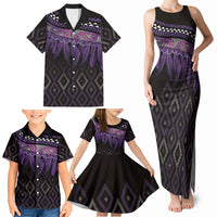 Aotearoa Maori Ngati Porou Iwi Family Matching Tank Maxi Dress and Hawaiian Shirt Korowai Tukutuku Kaokao Motifs