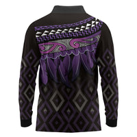 Aotearoa Maori Ngati Porou Iwi Long Sleeve Polo Shirt Korowai Tukutuku Kaokao Motifs