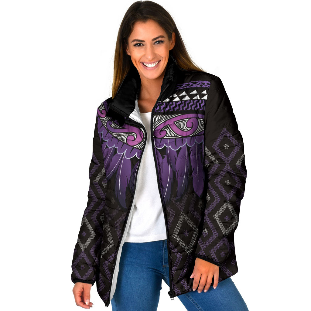 Aotearoa Maori Ngati Porou Iwi Padded Jacket Korowai Tukutuku Kaokao Motifs