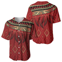 Aotearoa Maori Waikato Tainui Iwi Baseball Jersey Korowai Tukutuku Kaokao Motifs