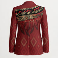 Aotearoa Maori Waikato Tainui Iwi Blazer Korowai Tukutuku Kaokao Motifs