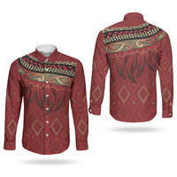 Aotearoa Maori Waikato Tainui Iwi Couples Matching Long Sleeve Bodycon Dress and Long Sleeve Button Shirt Korowai Tukutuku Kaokao Motifs