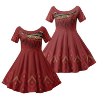 Aotearoa Maori Waikato Tainui Iwi Family Matching Long Sleeve Bodycon Dress and Hawaiian Shirt Korowai Tukutuku Kaokao Motifs