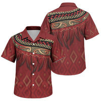 Aotearoa Maori Waikato Tainui Iwi Family Matching Long Sleeve Bodycon Dress and Hawaiian Shirt Korowai Tukutuku Kaokao Motifs