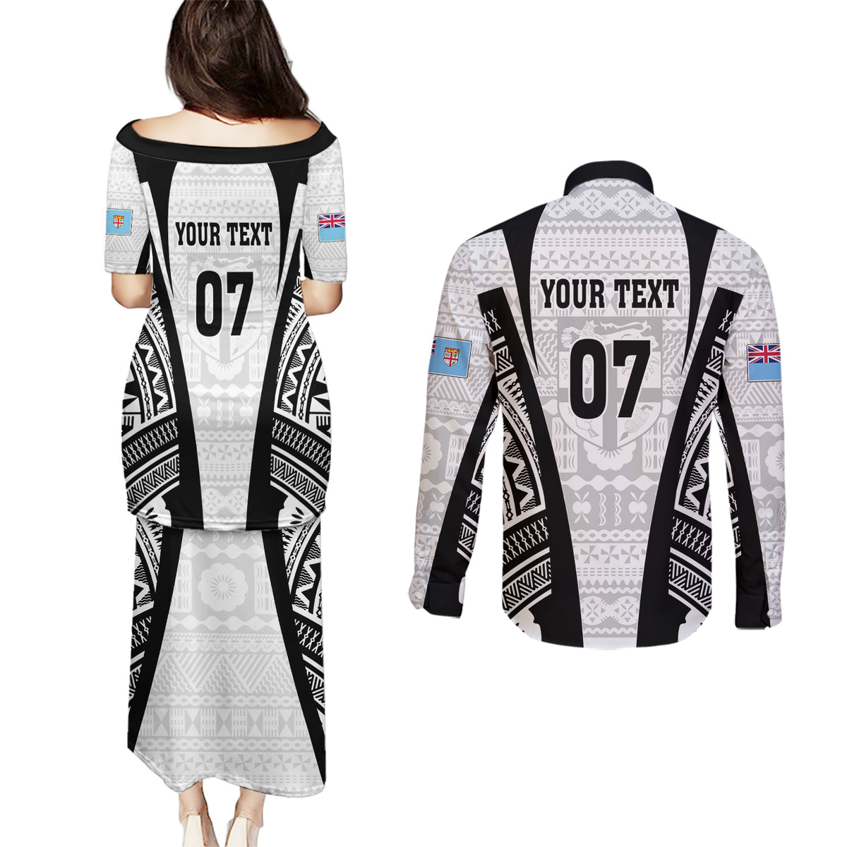 personalised-fiji-rugby-couples-matching-puletasi-dress-and-long-sleeve-button-shirts-2023-world-cup-history-makers-white-ver