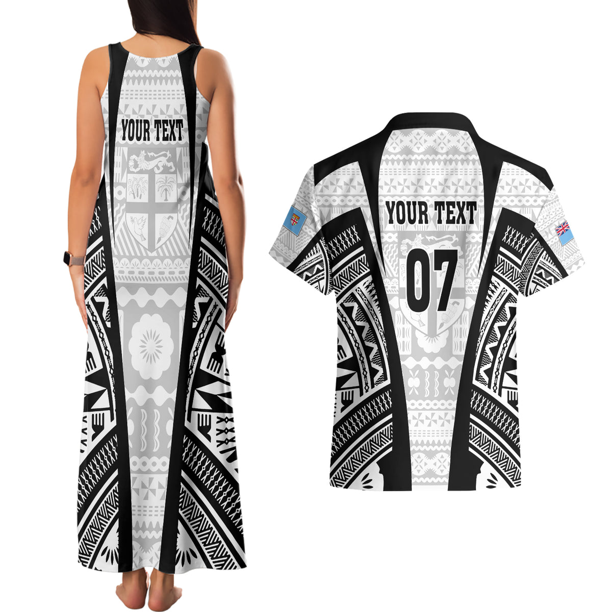 personalised-fiji-rugby-couples-matching-tank-maxi-dress-and-hawaiian-shirt-2023-world-cup-history-makers-white-ver