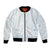 White Sunday Bomber Jacket Plumeria Tatau Mix Tapa