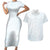 White Sunday Couples Matching Short Sleeve Bodycon Dress and Hawaiian Shirt Plumeria Tatau Mix Tapa