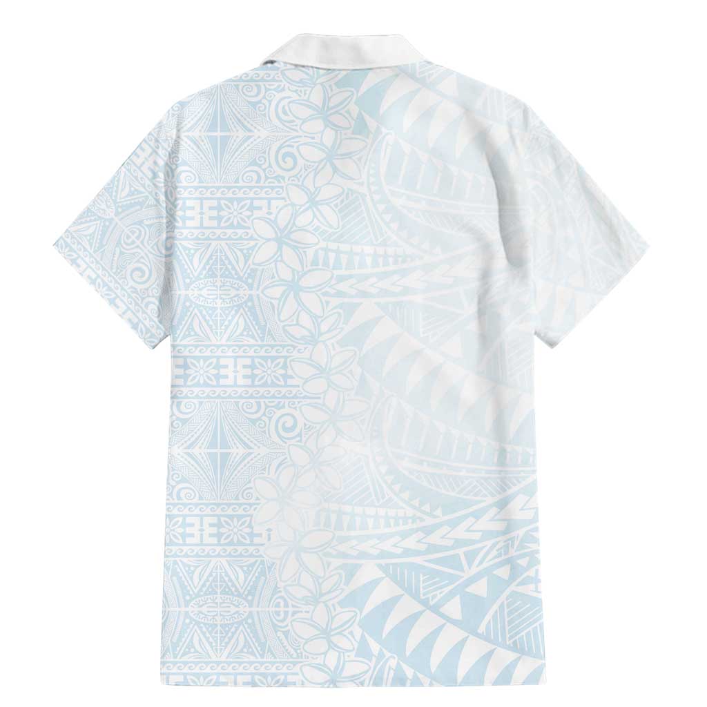 White Sunday Family Matching Mermaid Dress and Hawaiian Shirt Plumeria Tatau Mix Tapa LT7 - Polynesian Pride