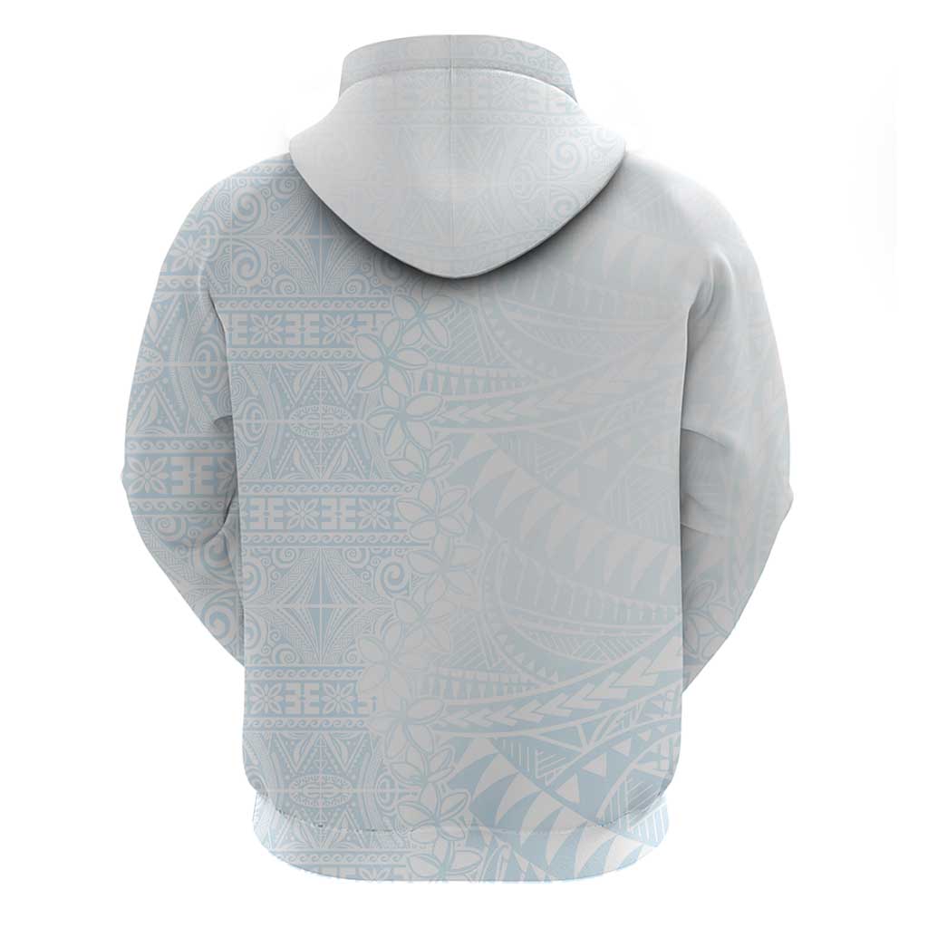 White Sunday Hoodie Plumeria Tatau Mix Tapa