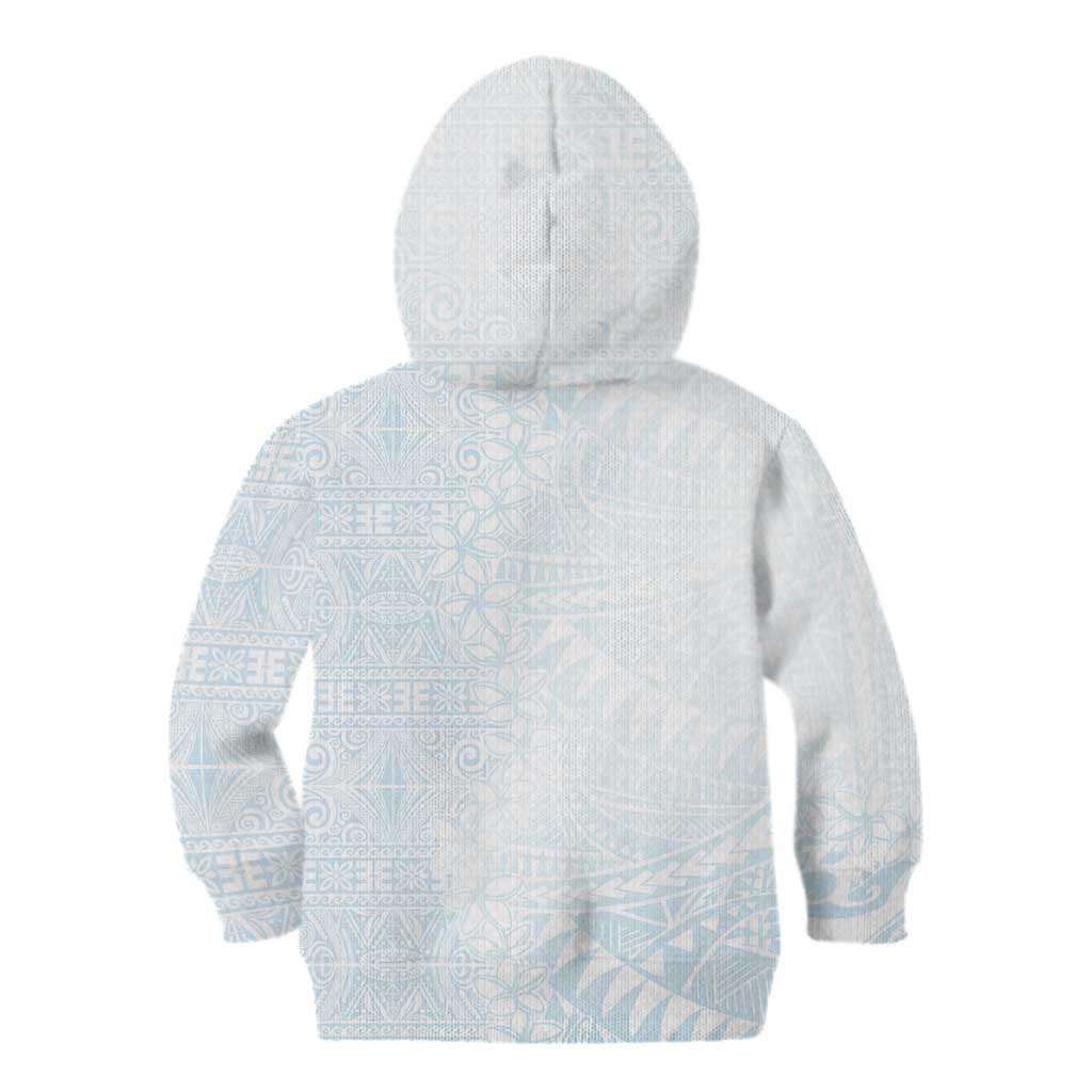 White Sunday Kid Hoodie Plumeria Tatau Mix Tapa