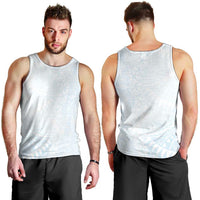 White Sunday Men Tank Top Plumeria Tatau Mix Tapa