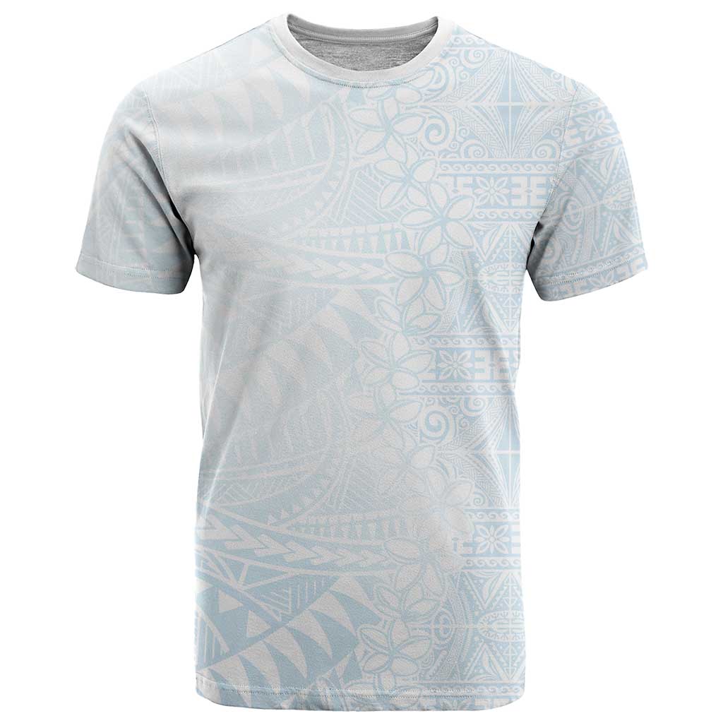 White Sunday T Shirt Plumeria Tatau Mix Tapa