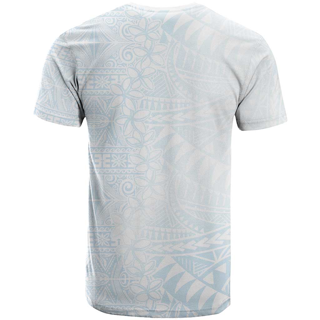 White Sunday T Shirt Plumeria Tatau Mix Tapa
