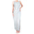 White Sunday Tank Maxi Dress Plumeria Tatau Mix Tapa