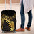 Polynesia Luggage Cover Black & Gold Fancy Plumeria