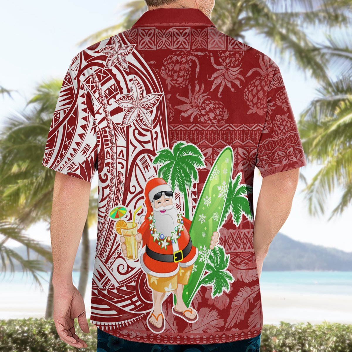 Hawaii Christmas Mele Kalikimaka Hawaiian Shirt Santa Claus LT7 - Polynesian Pride