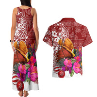 Papua New Guinea Christmas Couples Matching Tank Maxi Dress and Hawaiian Shirt Bird-of-Paradise Special LT7 - Polynesian Pride