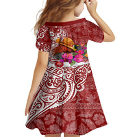 Papua New Guinea Christmas Kid Short Sleeve Dress Bird-of-Paradise Special LT7 - Polynesian Pride