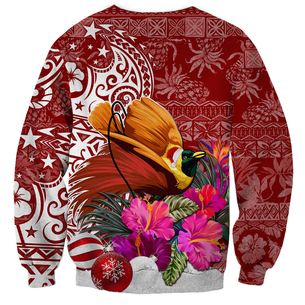 Papua New Guinea Christmas Sweatshirt Bird-of-Paradise Special LT7 - Polynesian Pride