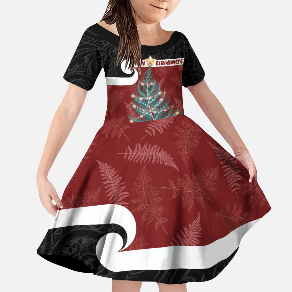 Personalised New Zealand Maori Christmas Family Matching Puletasi and Hawaiian Shirt Xmas Fern Mix Kowhawhai