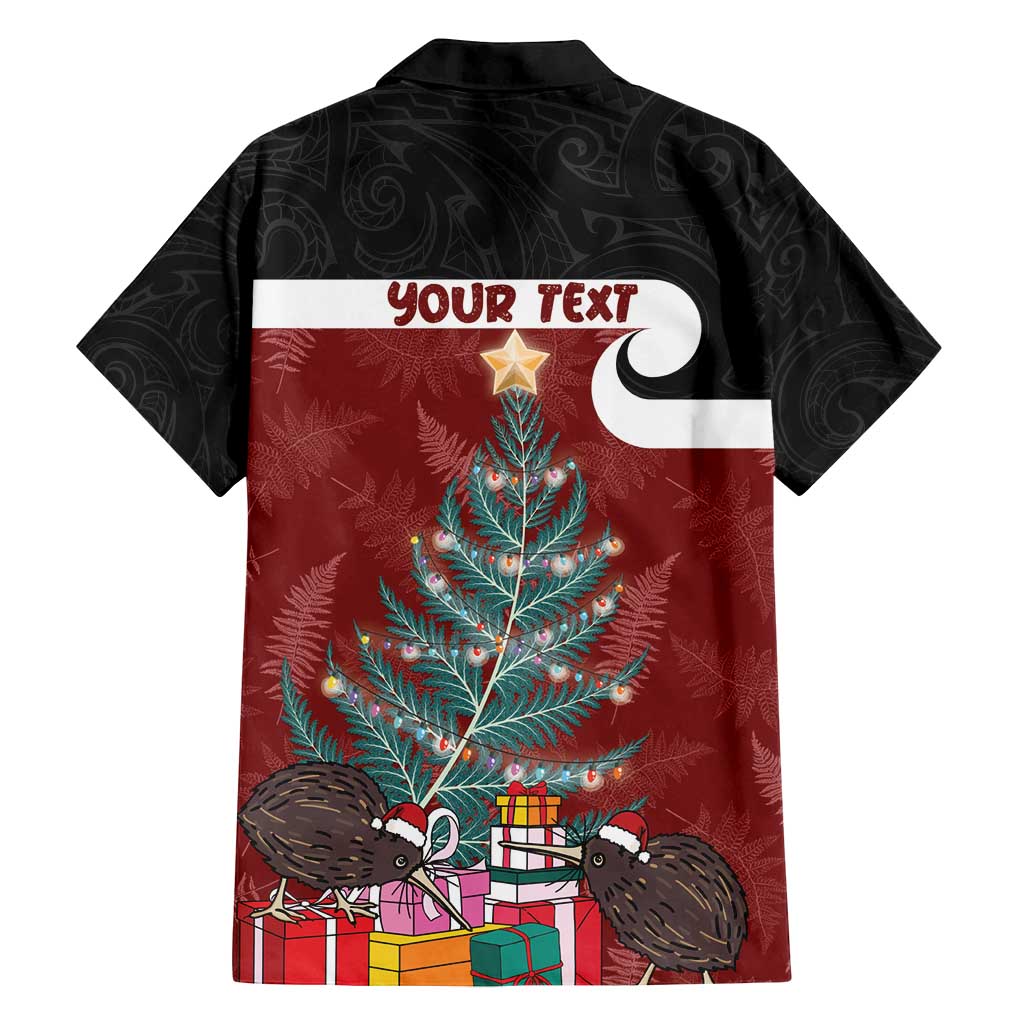 Personalised New Zealand Maori Christmas Family Matching Puletasi and Hawaiian Shirt Xmas Fern Mix Kowhawhai