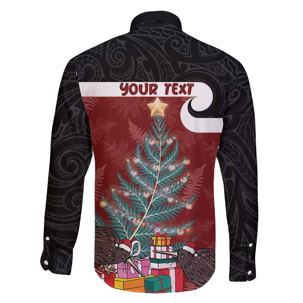 Personalised New Zealand Maori Christmas Family Matching Puletasi and Hawaiian Shirt Xmas Fern Mix Kowhawhai