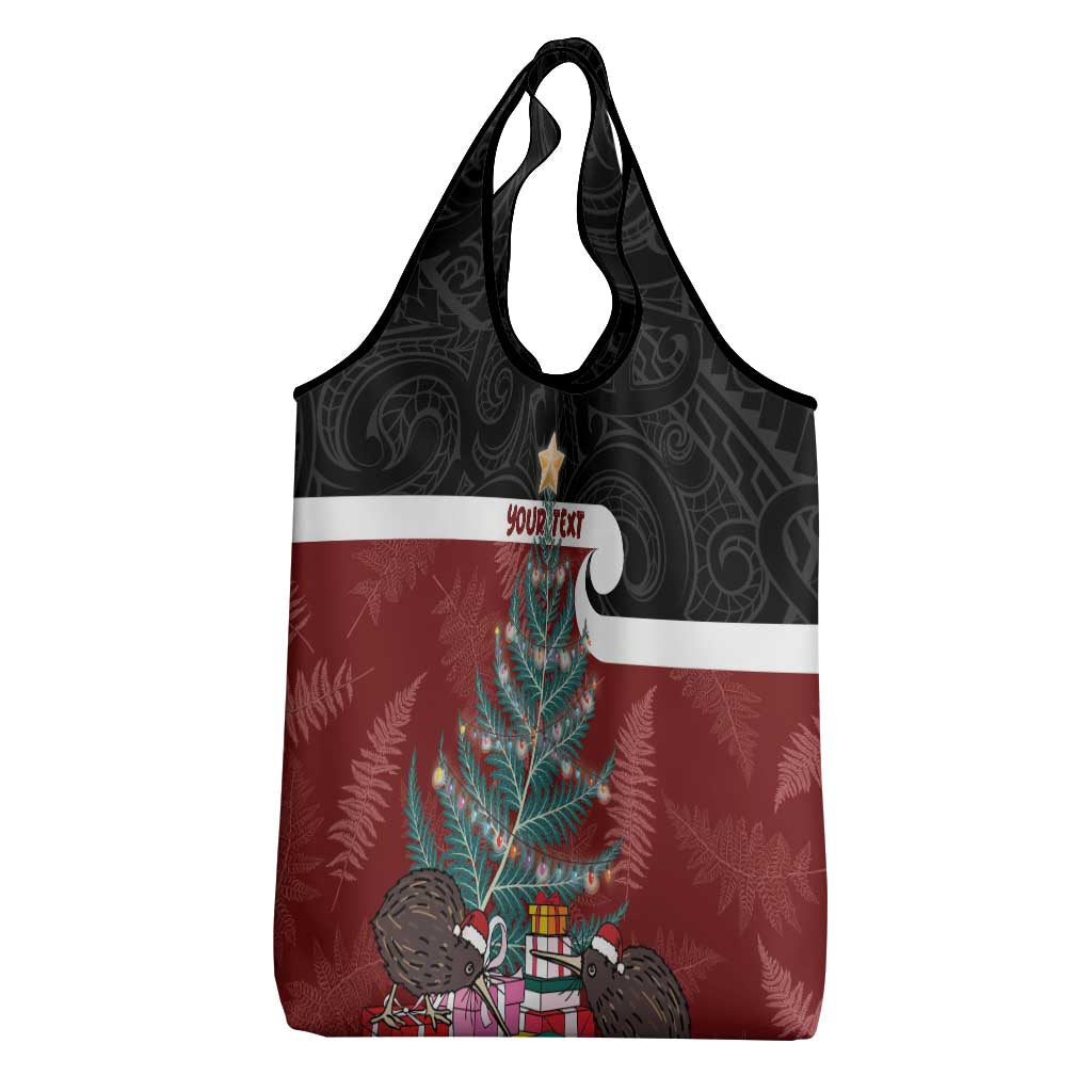 Personalised New Zealand Maori Christmas Grocery Bag Xmas Fern Mix Kowhawhai