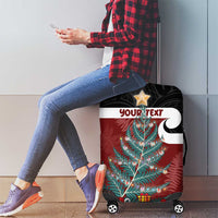 Personalised New Zealand Maori Christmas Luggage Cover Xmas Fern Mix Kowhawhai