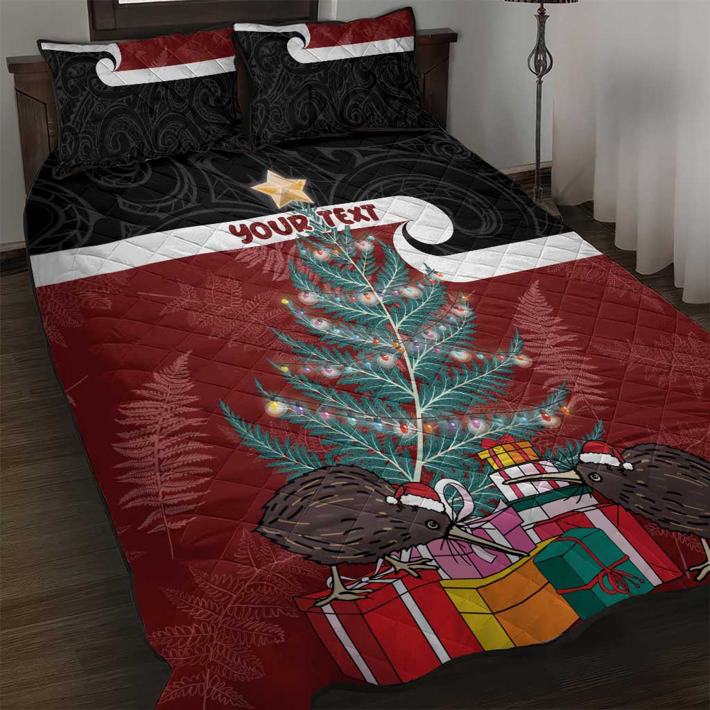 Personalised New Zealand Maori Christmas Quilt Bed Set Xmas Fern Mix Kowhawhai