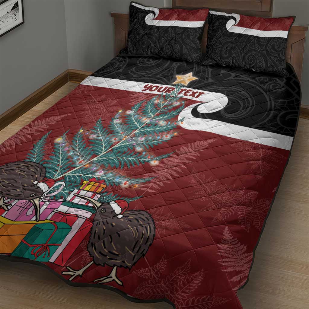 Personalised New Zealand Maori Christmas Quilt Bed Set Xmas Fern Mix Kowhawhai