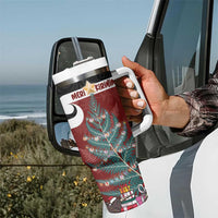 Personalised New Zealand Maori Christmas Tumbler With Handle Xmas Fern Mix Kowhawhai LT7 - Polynesian Pride