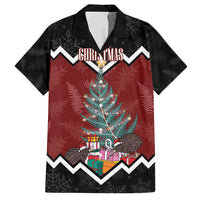 Personalised New Zealand Christmas Family Matching Puletasi and Hawaiian Shirt Xmas Fern and Kiwi Birds