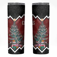 Personalised New Zealand Christmas Skinny Tumbler Xmas Fern and Kiwi Birds