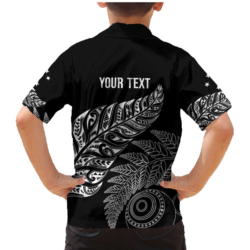 Aotearoa Personalized Lawn Bowls Maori Family Matching Mermaid Dress and Hawaiian Shirt New Zealand Black Tribal Silver Fern - Polynesian Pride