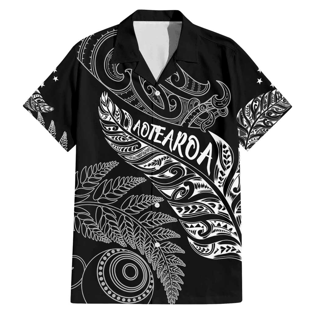Aotearoa Personalized Lawn Bowls Maori Family Matching Mermaid Dress and Hawaiian Shirt New Zealand Black Tribal Silver Fern - Polynesian Pride