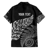 Aotearoa Personalized Lawn Bowls Maori Family Matching Summer Maxi Dress and Hawaiian Shirt New Zealand Black Tribal Silver Fern - Polynesian Pride