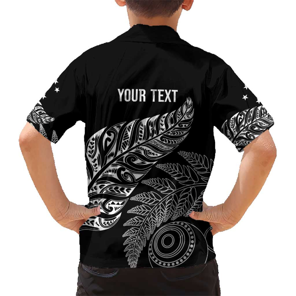 Aotearoa Personalized Lawn Bowls Maori Hawaiian Shirt New Zealand Black Tribal Silver Fern - Polynesian Pride
