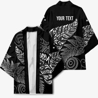 Aotearoa Personalized Lawn Bowls Maori Kimono New Zealand Black Tribal Silver Fern - Polynesian Pride