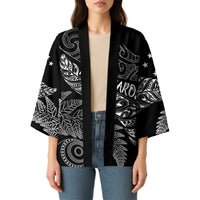 Aotearoa Personalized Lawn Bowls Maori Kimono New Zealand Black Tribal Silver Fern - Polynesian Pride