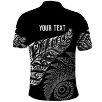 Aotearoa Personalized Lawn Bowls Maori Polo Shirt New Zealand Black Tribal Silver Fern - Polynesian Pride