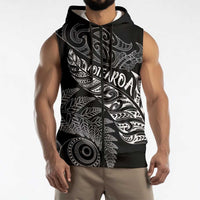 Aotearoa Personalized Lawn Bowls Maori Sleeveless Zip Hoodie New Zealand Black Tribal Silver Fern LT7 - Polynesian Pride