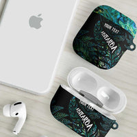 Aotearoa Personalized Lawn Bowls Maori AirPods Case New Zealand Paua Shell Tribal Silver Fern - Polynesian Pride