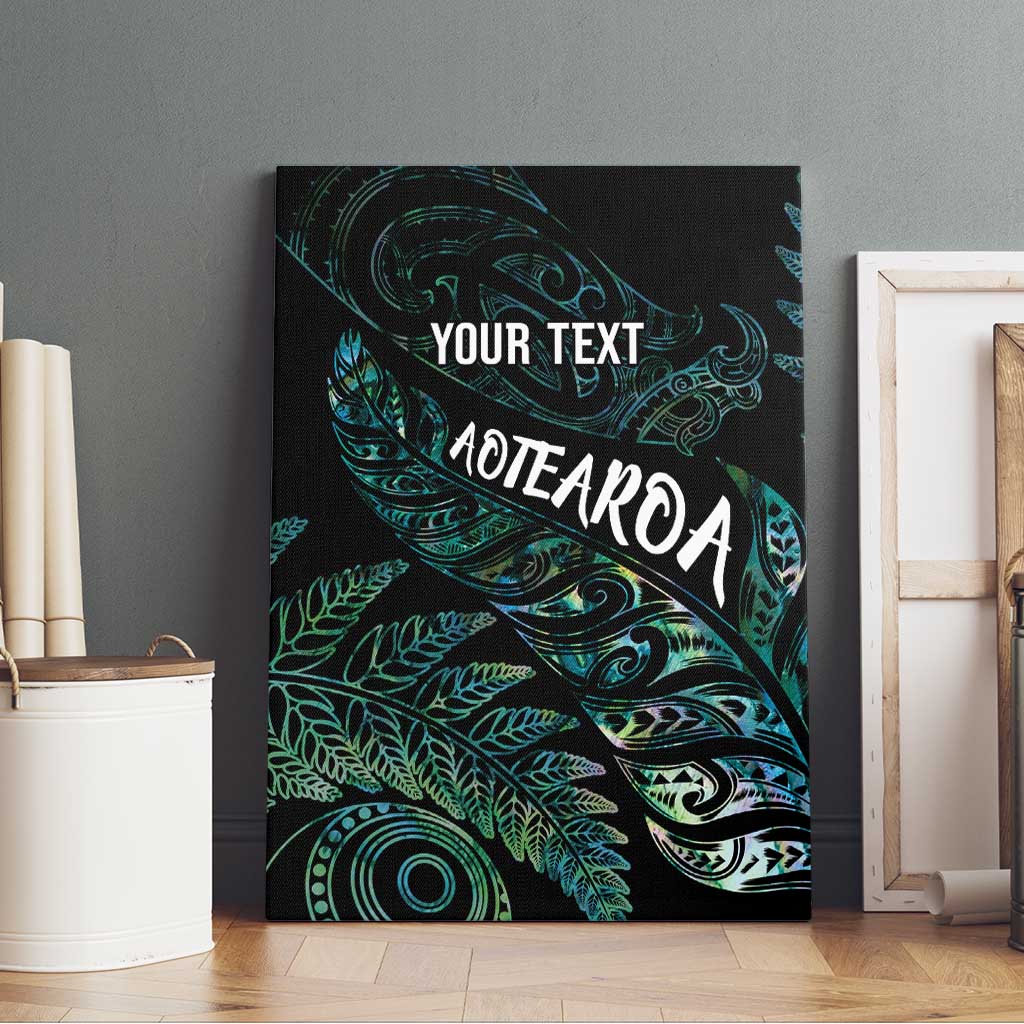 Aotearoa Personalized Lawn Bowls Maori Canvas Wall Art New Zealand Paua Shell Tribal Silver Fern - Polynesian Pride