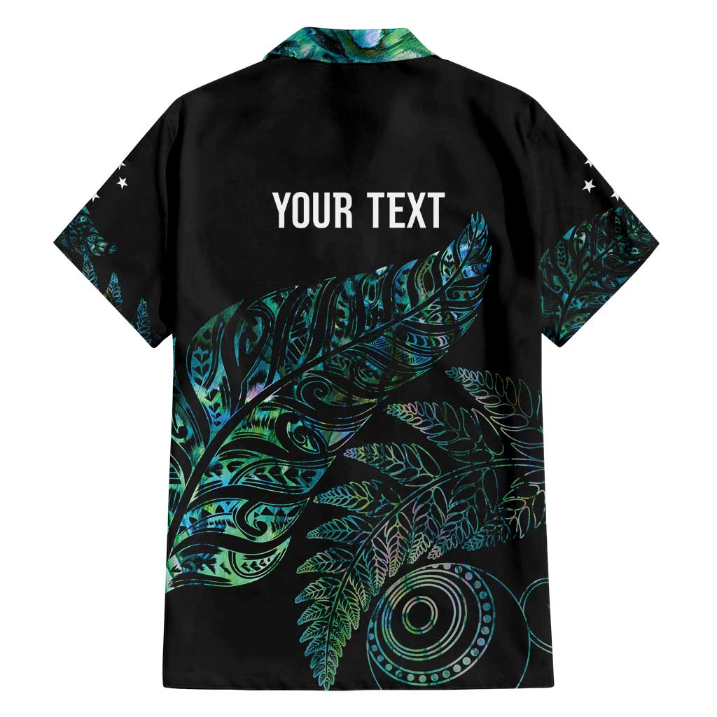 Aotearoa Personalized Lawn Bowls Maori Family Matching Off Shoulder Maxi Dress and Hawaiian Shirt New Zealand Paua Shell Tribal Silver Fern - Polynesian Pride